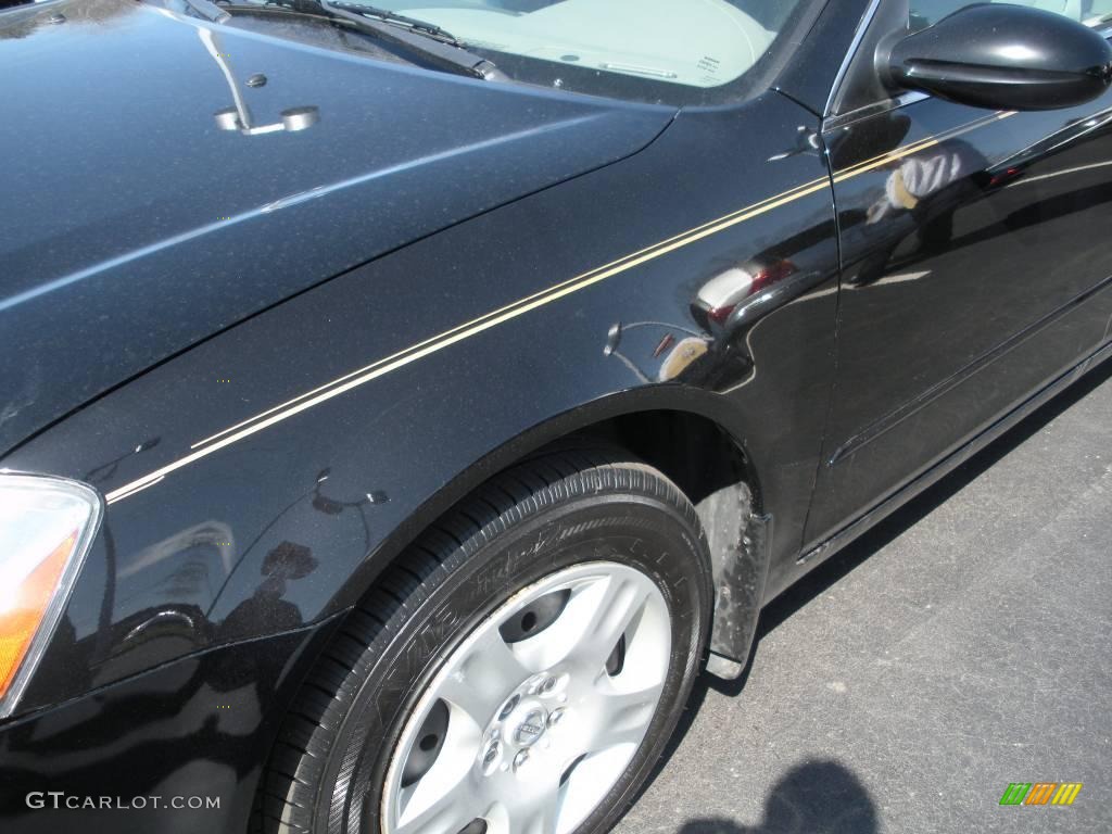 2002 Altima 2.5 S - Super Black / Frost Gray photo #10