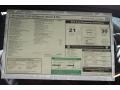 2012 Volkswagen Beetle Turbo Window Sticker