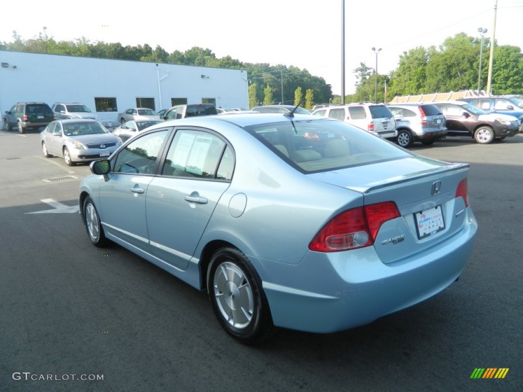 2007 Civic Hybrid Sedan - Opal Silver Blue Metallic / Blue photo #3