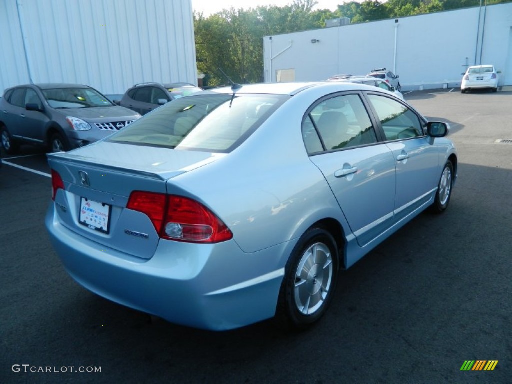 2007 Civic Hybrid Sedan - Opal Silver Blue Metallic / Blue photo #5