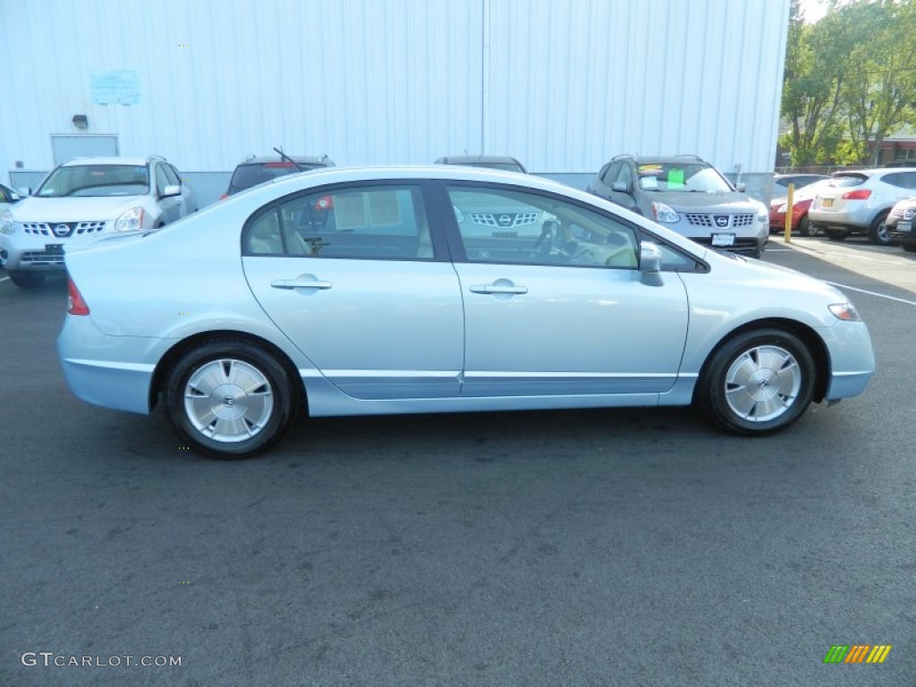 2007 Civic Hybrid Sedan - Opal Silver Blue Metallic / Blue photo #6