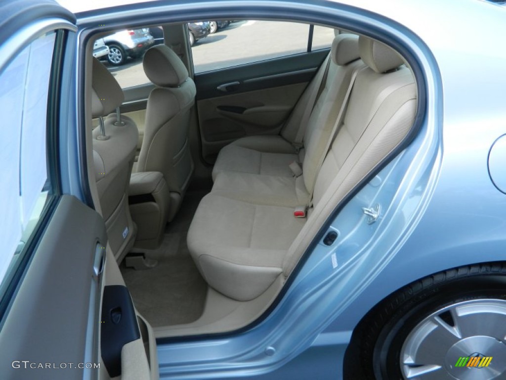 2007 Civic Hybrid Sedan - Opal Silver Blue Metallic / Blue photo #15
