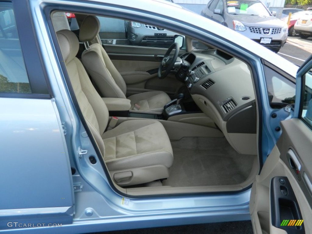 2007 Civic Hybrid Sedan - Opal Silver Blue Metallic / Blue photo #18