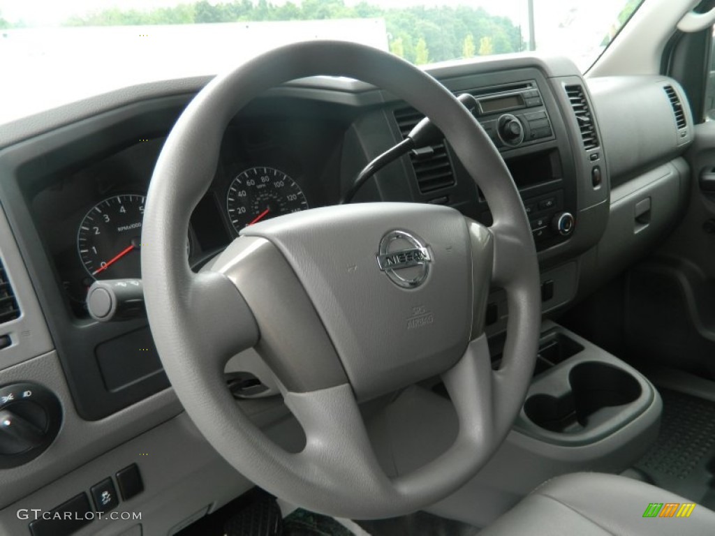 2012 Nissan NV 1500 S Charcoal Steering Wheel Photo #67769145