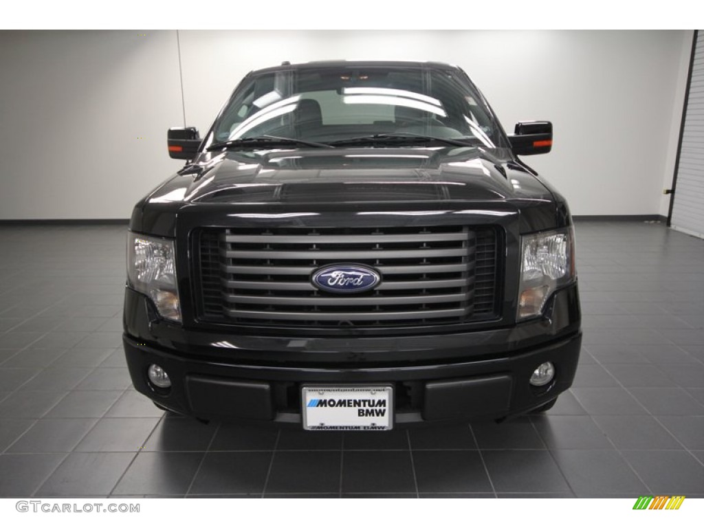 2010 F150 XL SuperCab - Tuxedo Black / Black photo #6