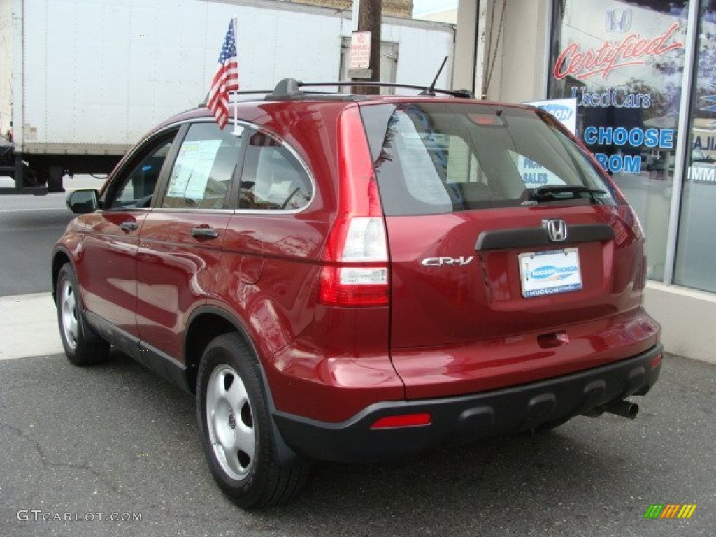 2009 CR-V LX 4WD - Tango Red Pearl / Gray photo #4