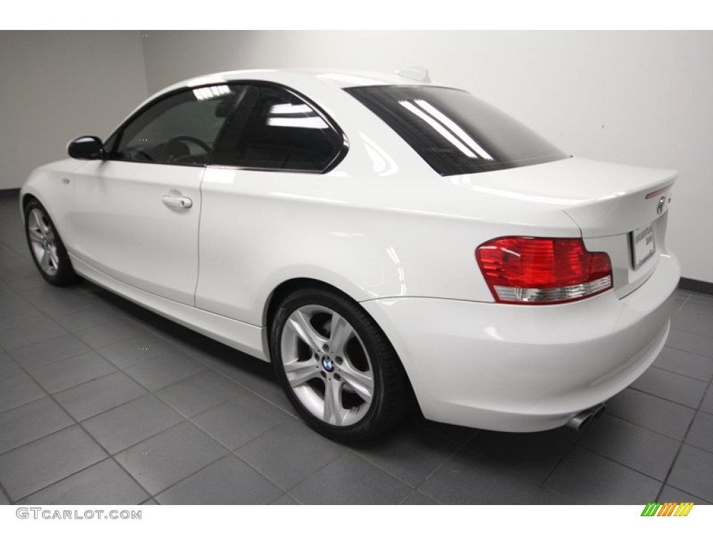2009 1 Series 128i Coupe - Alpine White / Black photo #5