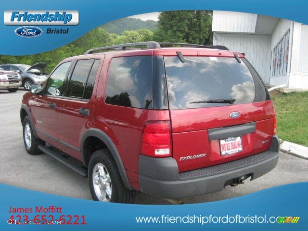 2004 Explorer XLS 4x4 - Redfire Metallic / Graphite photo #8