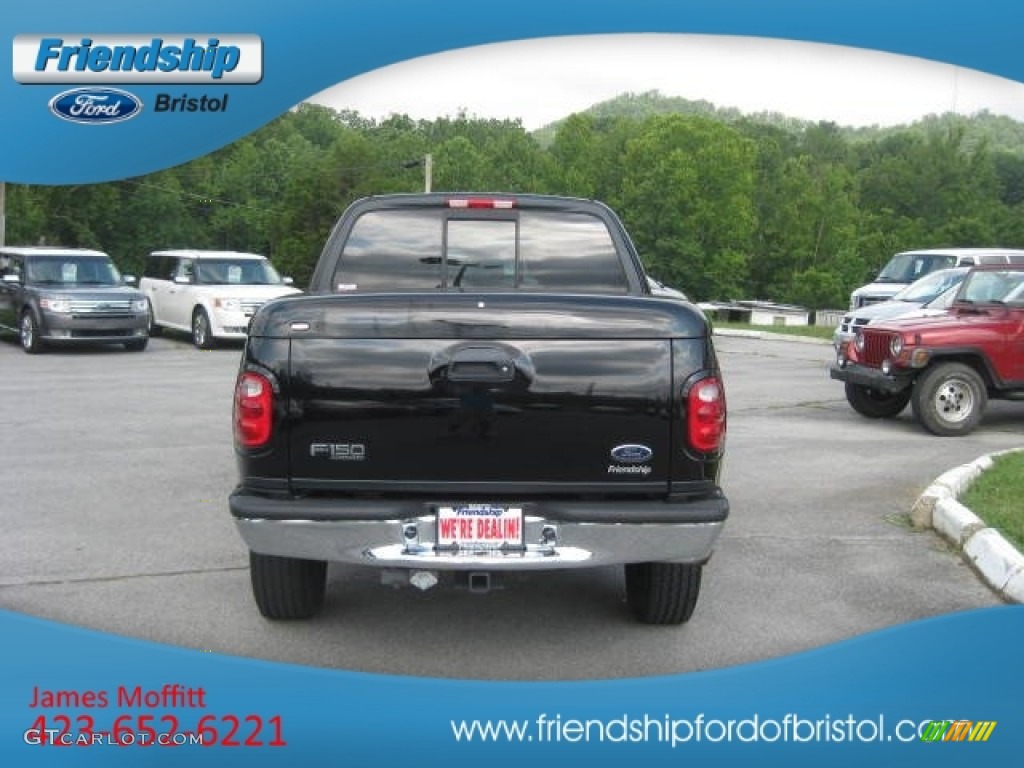 2002 F150 XLT SuperCrew 4x4 - Black / Medium Graphite photo #7