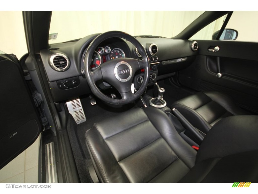 Ebony Interior 2002 Audi TT 1.8T quattro Roadster Photo #67772313