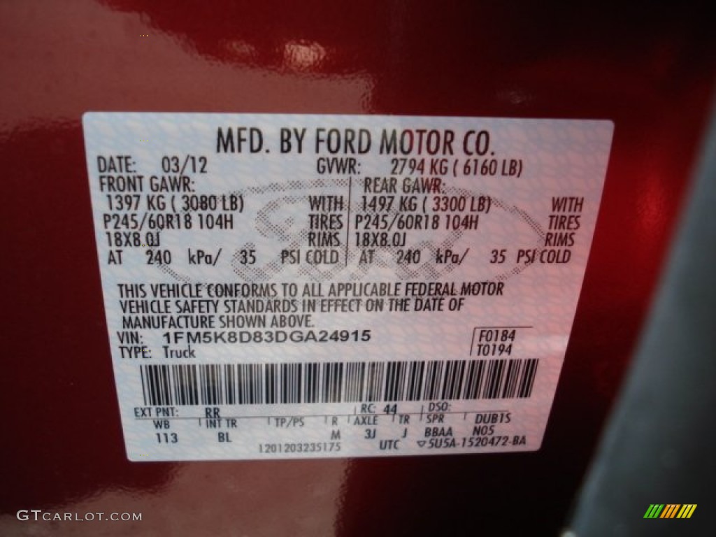2013 Explorer XLT 4WD - Ruby Red Metallic / Medium Light Stone photo #25