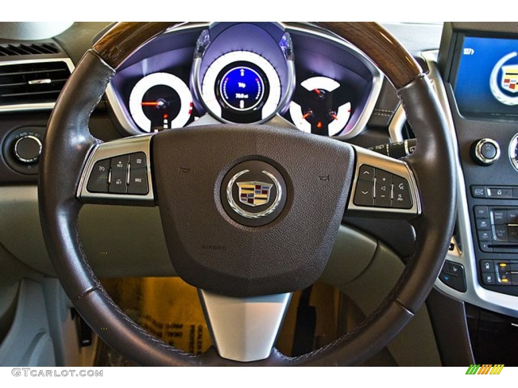 2010 Cadillac SRX V6 Shale/Brownstone Steering Wheel Photo #67775538