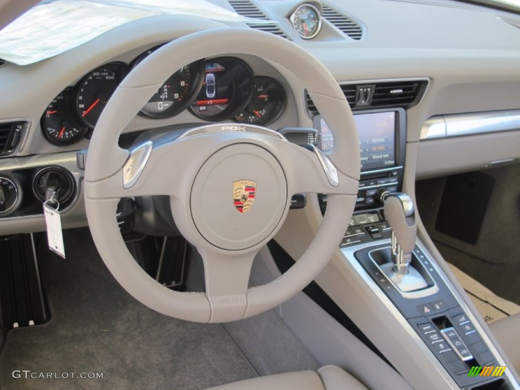 2012 Porsche New 911 Carrera Cabriolet Platinum Grey Dashboard Photo #67776651