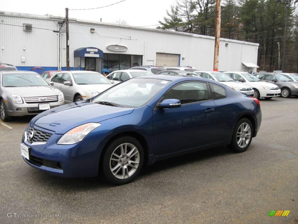 2008 Altima 3.5 SE Coupe - Azure Blue Metallic / Charcoal photo #9