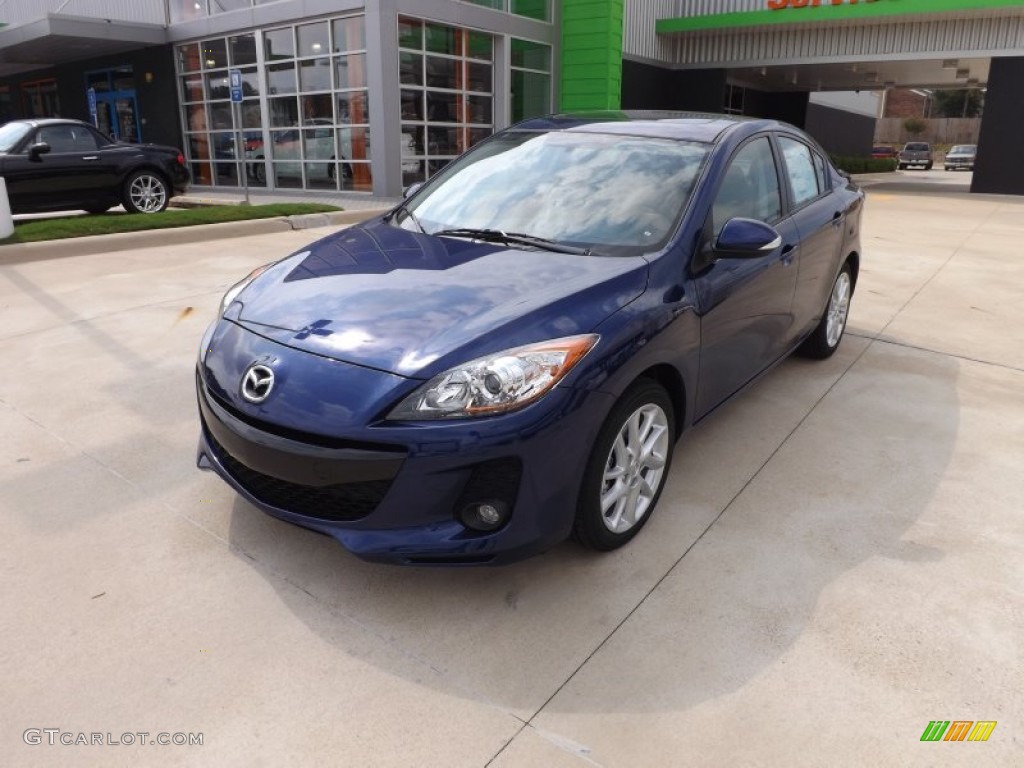 2012 MAZDA3 s Touring 4 Door - Indigo Lights Mica / Dune Beige photo #1