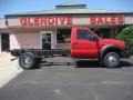 2006 Red Ford F550 Super Duty XL Regular Cab 4x4 Chassis  photo #4