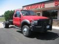 2006 Red Ford F550 Super Duty XL Regular Cab 4x4 Chassis  photo #5