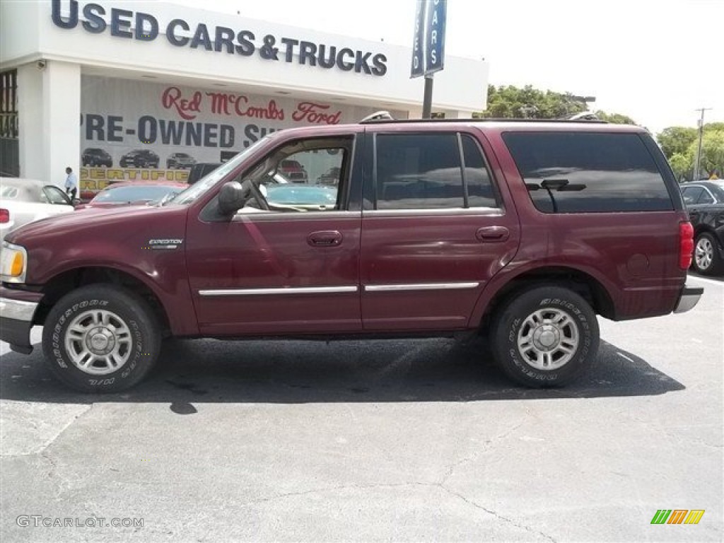 2001 Expedition XLT - Dark Toreador Red Metallic / Medium Parchment photo #6