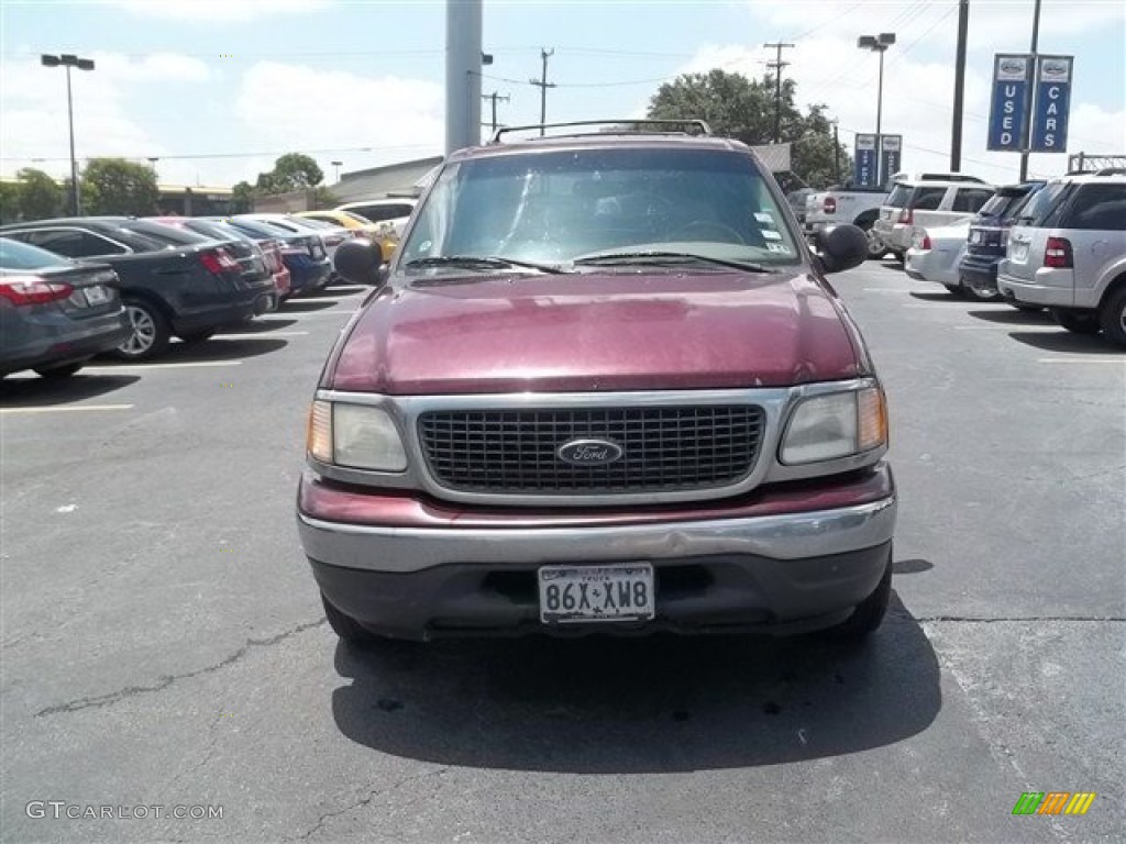 2001 Expedition XLT - Dark Toreador Red Metallic / Medium Parchment photo #8