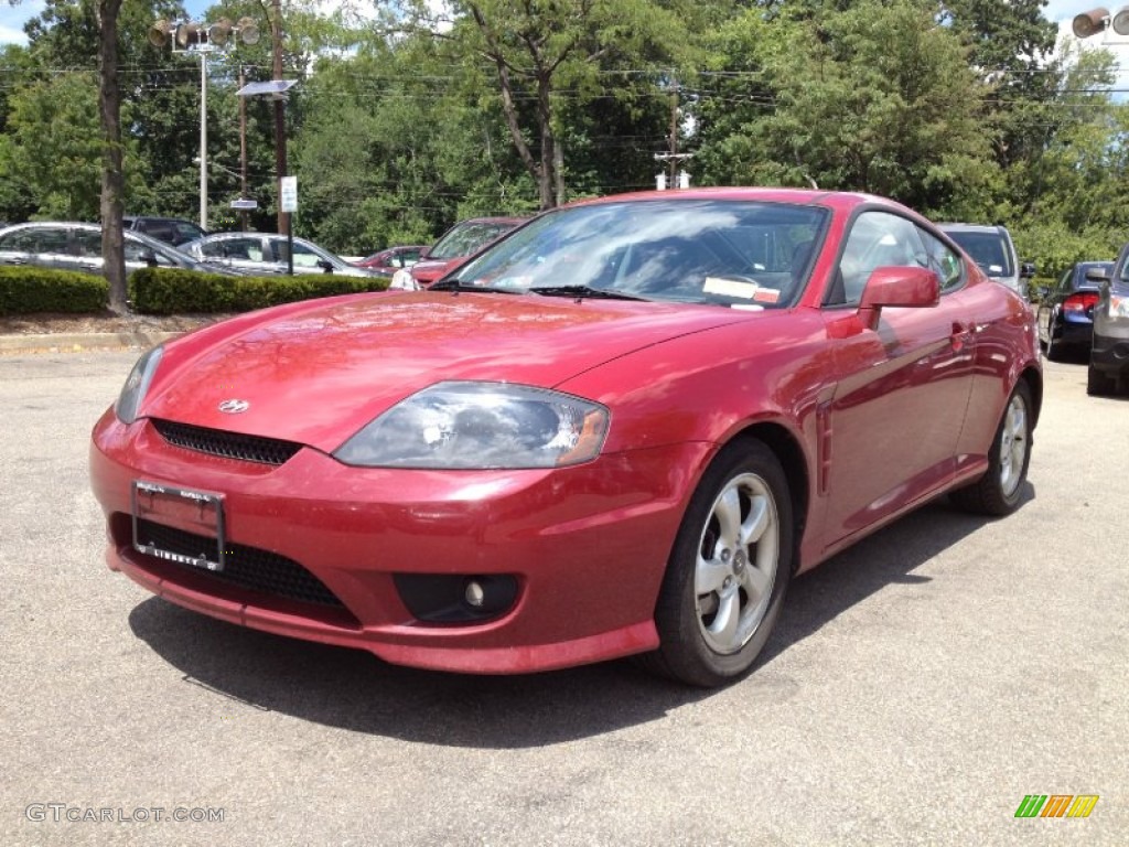 2006 Tiburon GS - Electric Red / Black photo #6