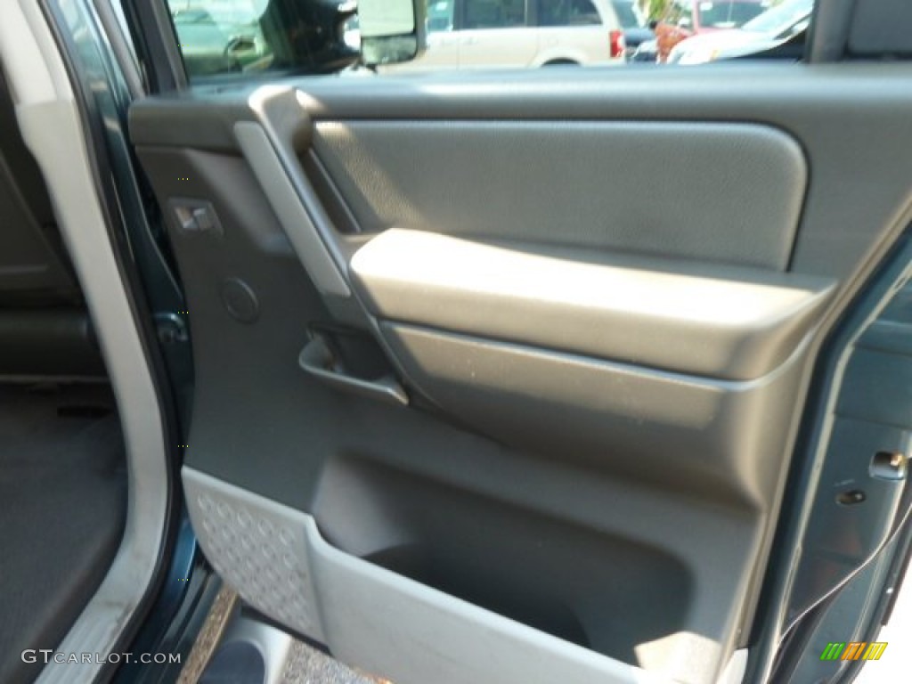 2004 Titan LE Crew Cab 4x4 - Deep Water Blue/Green / Graphite/Titanium photo #17