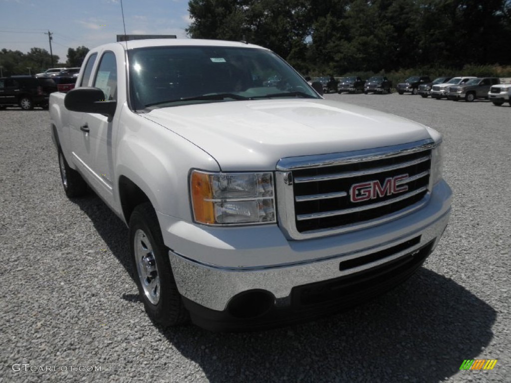 2013 Sierra 1500 SL Extended Cab - Summit White / Dark Titanium photo #2