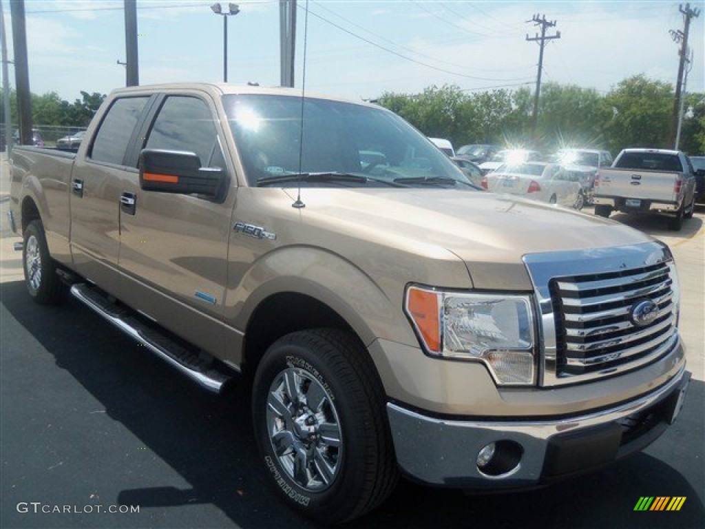 2012 F150 XLT SuperCrew - Pale Adobe Metallic / Pale Adobe photo #7