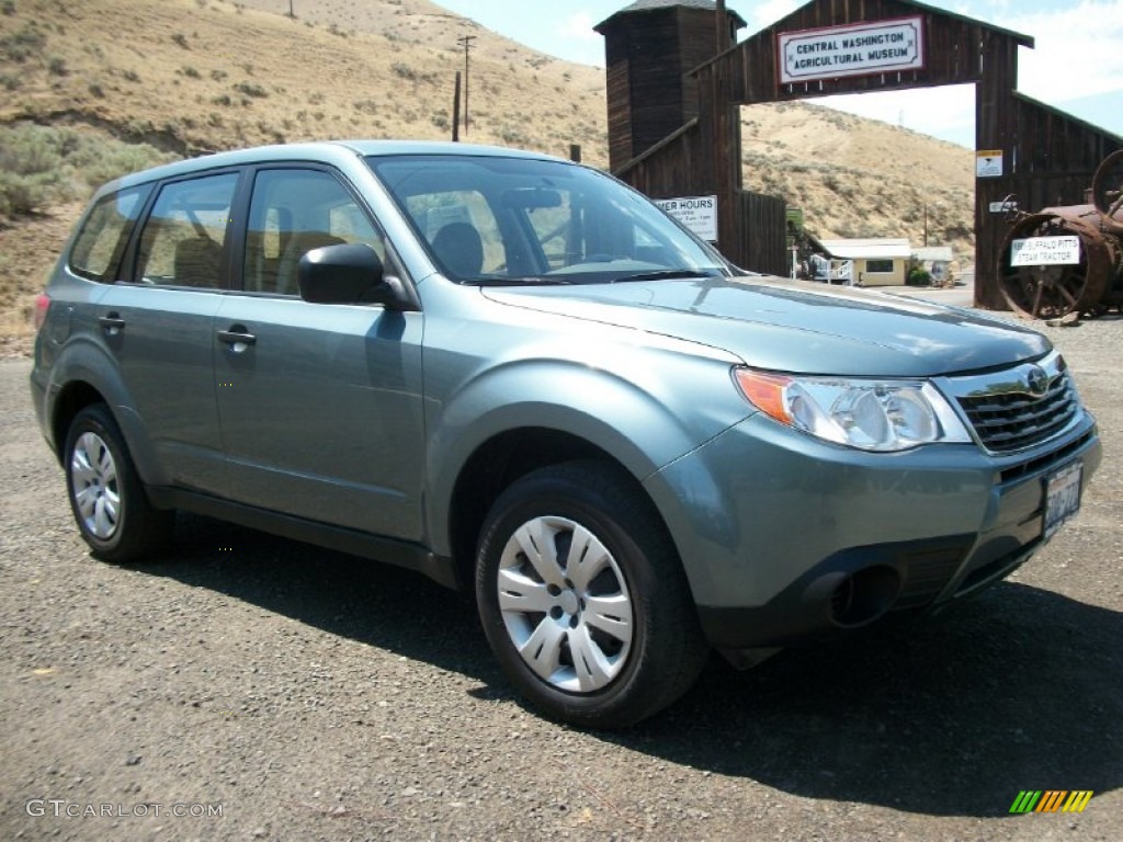 2009 Forester 2.5 X - Sage Green Metallic / Platinum photo #1