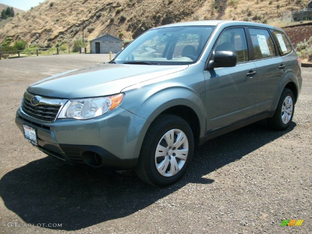 2009 Forester 2.5 X - Sage Green Metallic / Platinum photo #5