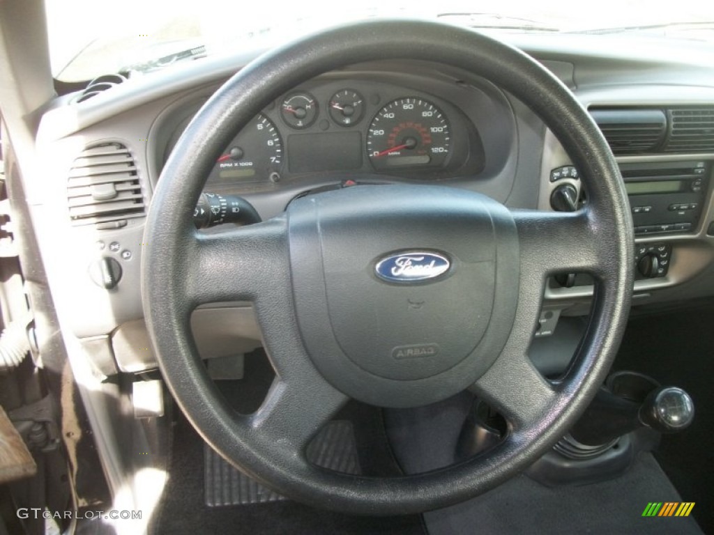 2006 Ford Ranger XLT SuperCab 4x4 Medium Dark Flint Steering Wheel Photo #67784937