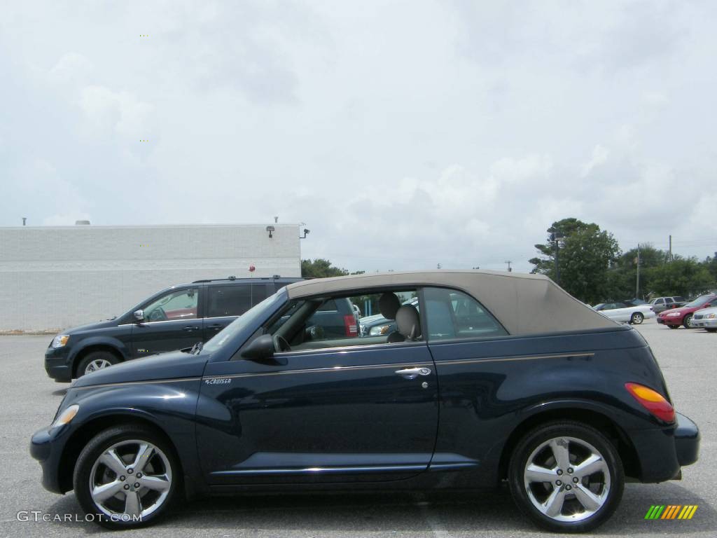 2005 PT Cruiser GT Convertible - Midnight Blue Pearl / Taupe/Pearl Beige photo #10
