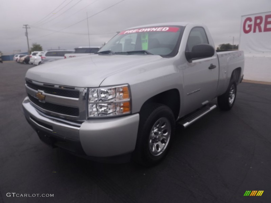 2011 Silverado 1500 LS Regular Cab - Sheer Silver Metallic / Ebony photo #3