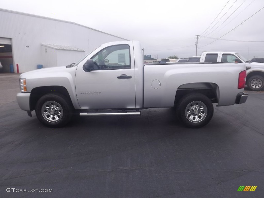 2011 Silverado 1500 LS Regular Cab - Sheer Silver Metallic / Ebony photo #4