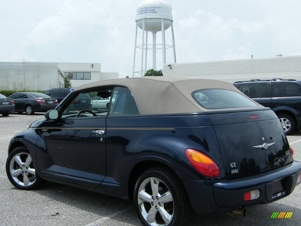 2005 PT Cruiser GT Convertible - Midnight Blue Pearl / Taupe/Pearl Beige photo #11