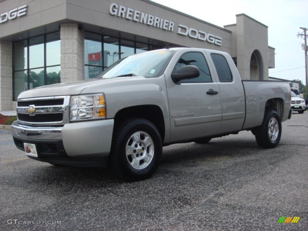 2008 Silverado 1500 LT Extended Cab - Silver Birch Metallic / Ebony photo #2