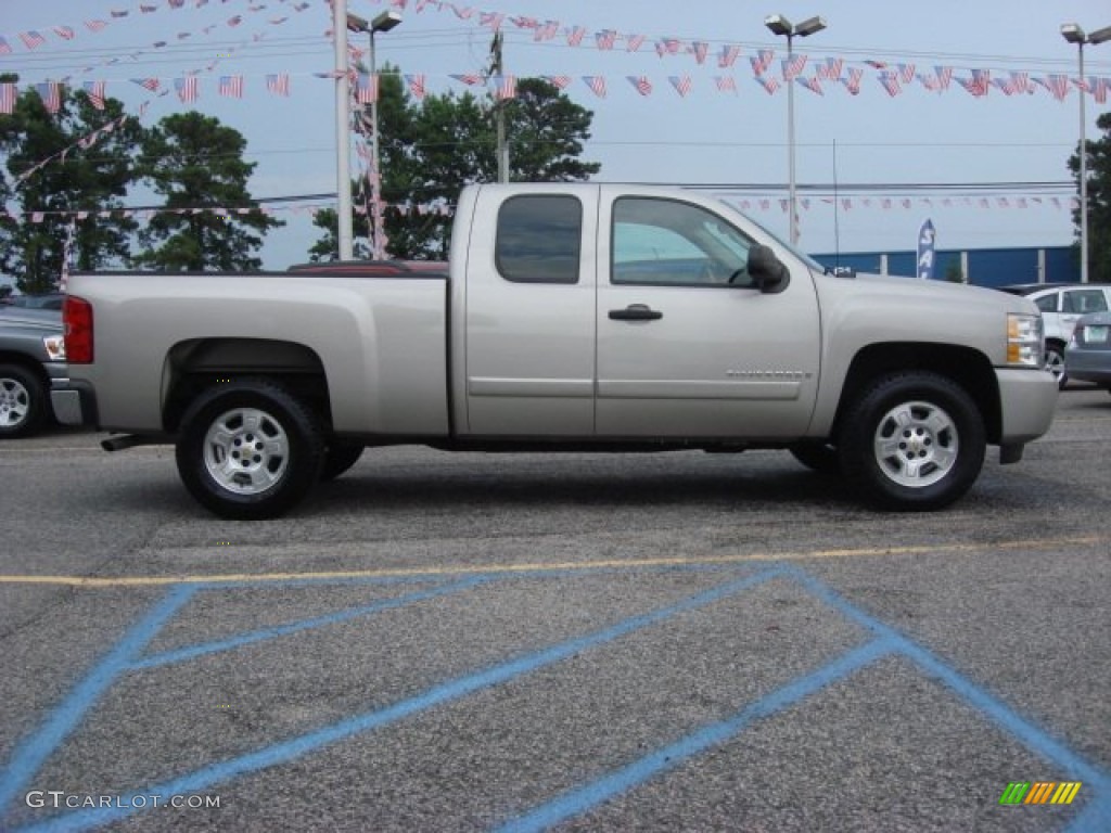 2008 Silverado 1500 LT Extended Cab - Silver Birch Metallic / Ebony photo #6