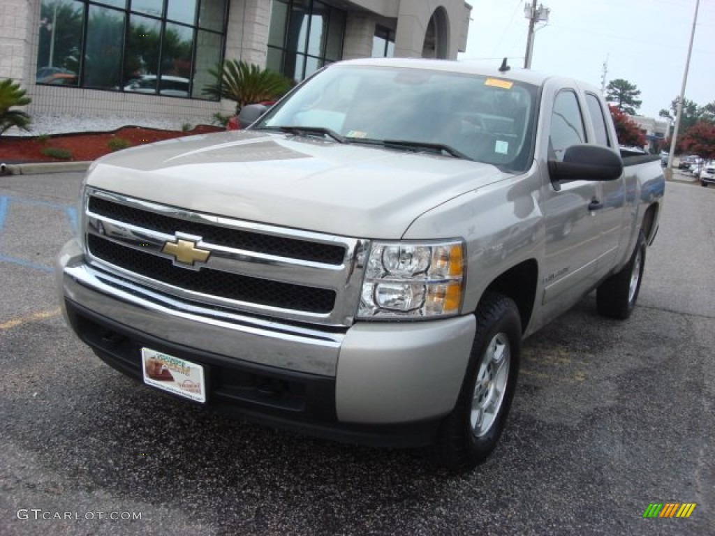 2008 Silverado 1500 LT Extended Cab - Silver Birch Metallic / Ebony photo #9