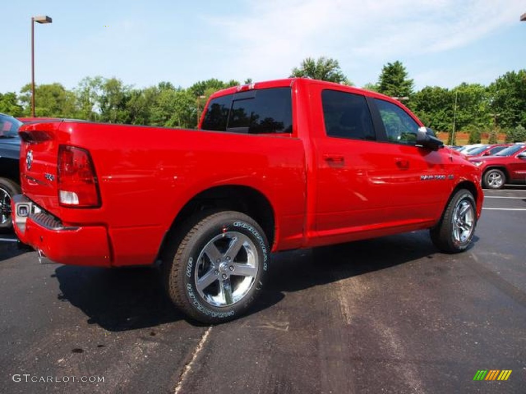 2012 Ram 1500 Sport Crew Cab 4x4 - Flame Red / Dark Slate Gray photo #3