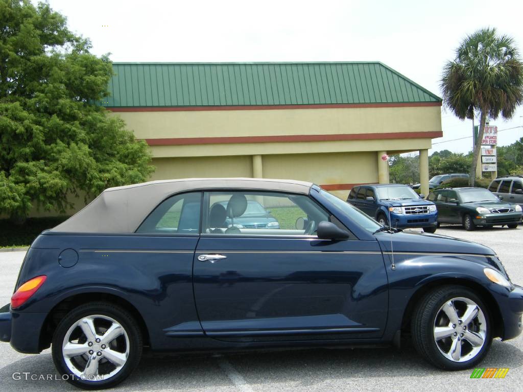 2005 PT Cruiser GT Convertible - Midnight Blue Pearl / Taupe/Pearl Beige photo #14