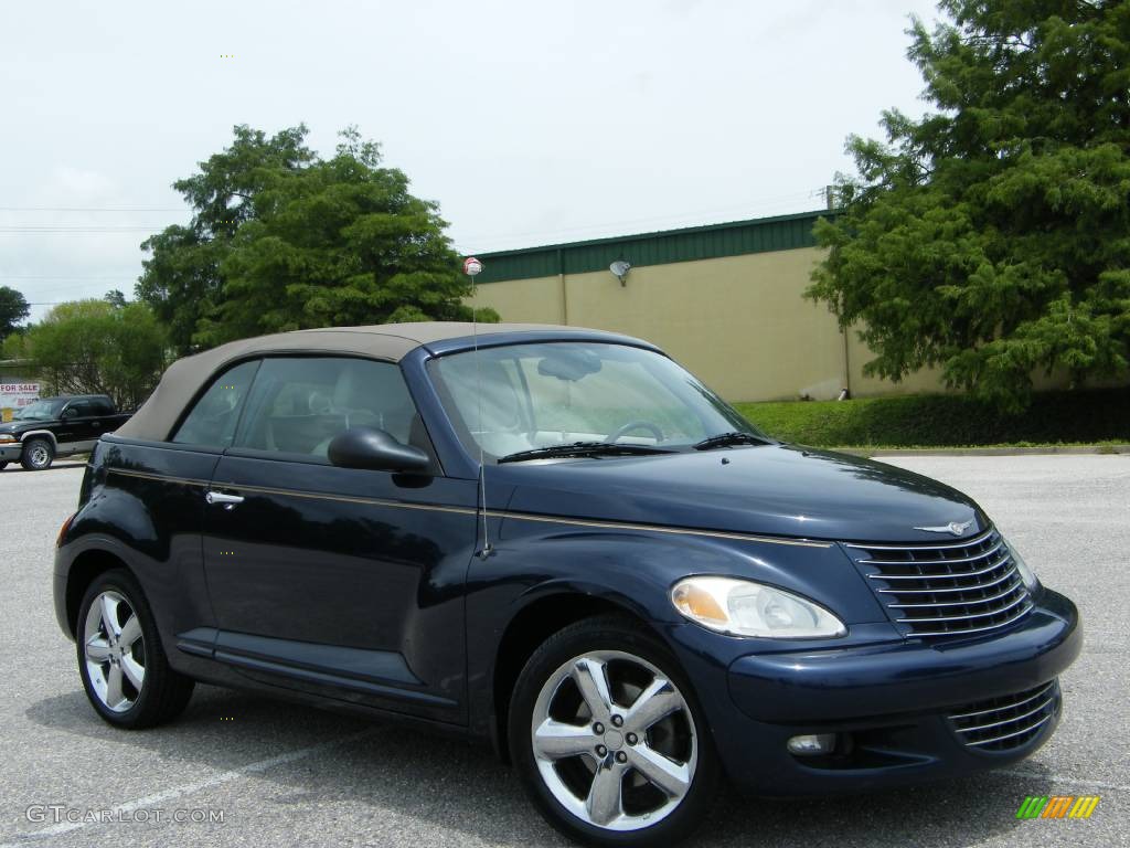 2005 PT Cruiser GT Convertible - Midnight Blue Pearl / Taupe/Pearl Beige photo #15