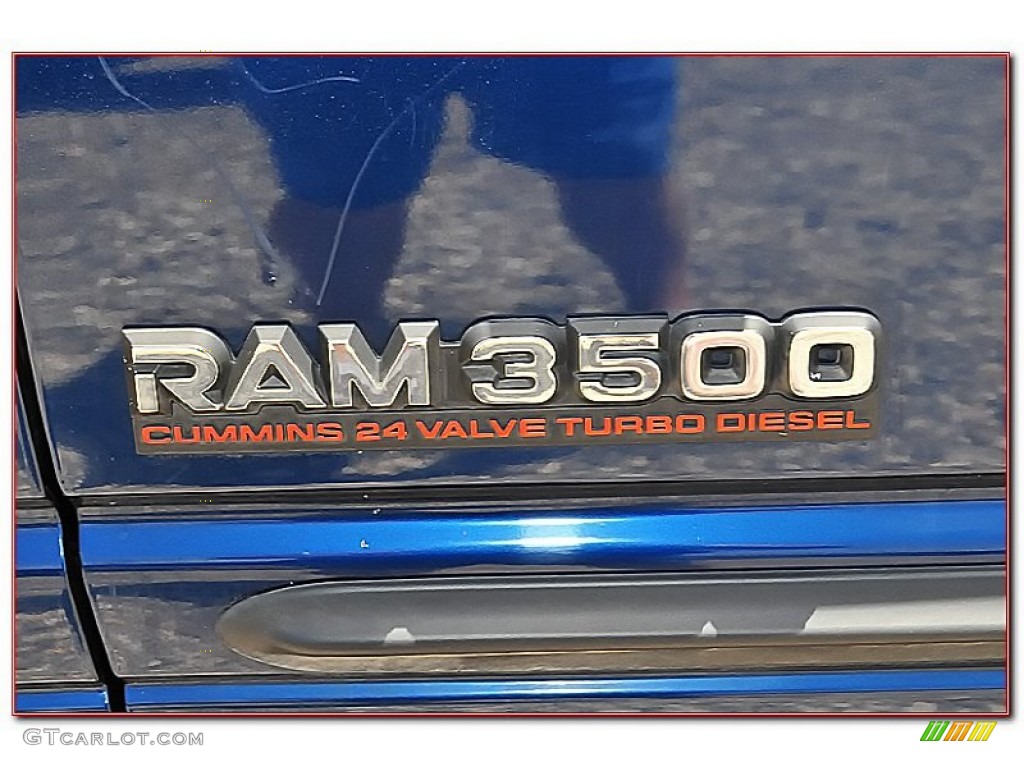 2002 Ram 3500 SLT Quad Cab Dually - Patriot Blue Metallic / Mist Gray photo #3