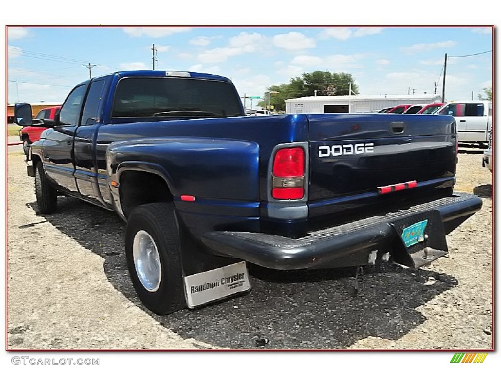2002 Ram 3500 SLT Quad Cab Dually - Patriot Blue Metallic / Mist Gray photo #5