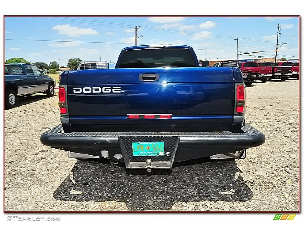 2002 Ram 3500 SLT Quad Cab Dually - Patriot Blue Metallic / Mist Gray photo #7