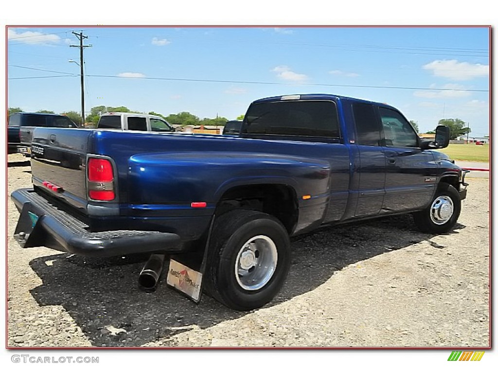 2002 Ram 3500 SLT Quad Cab Dually - Patriot Blue Metallic / Mist Gray photo #9