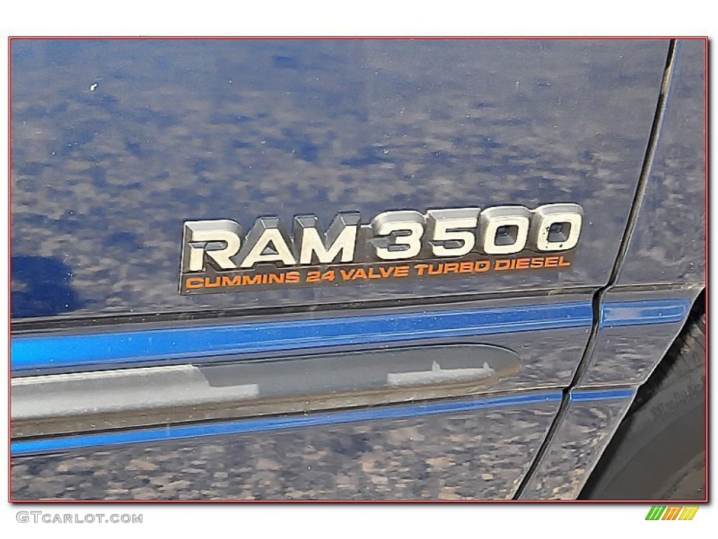 2002 Ram 3500 SLT Quad Cab Dually - Patriot Blue Metallic / Mist Gray photo #11