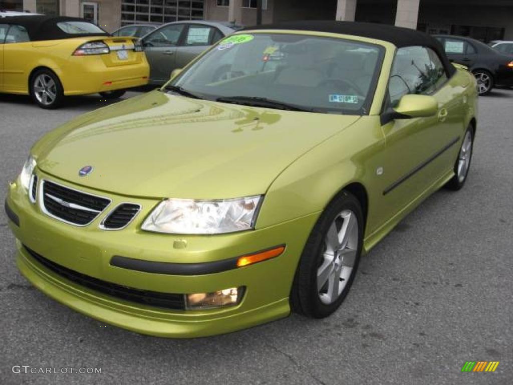 Lime Yellow Saab 9-3