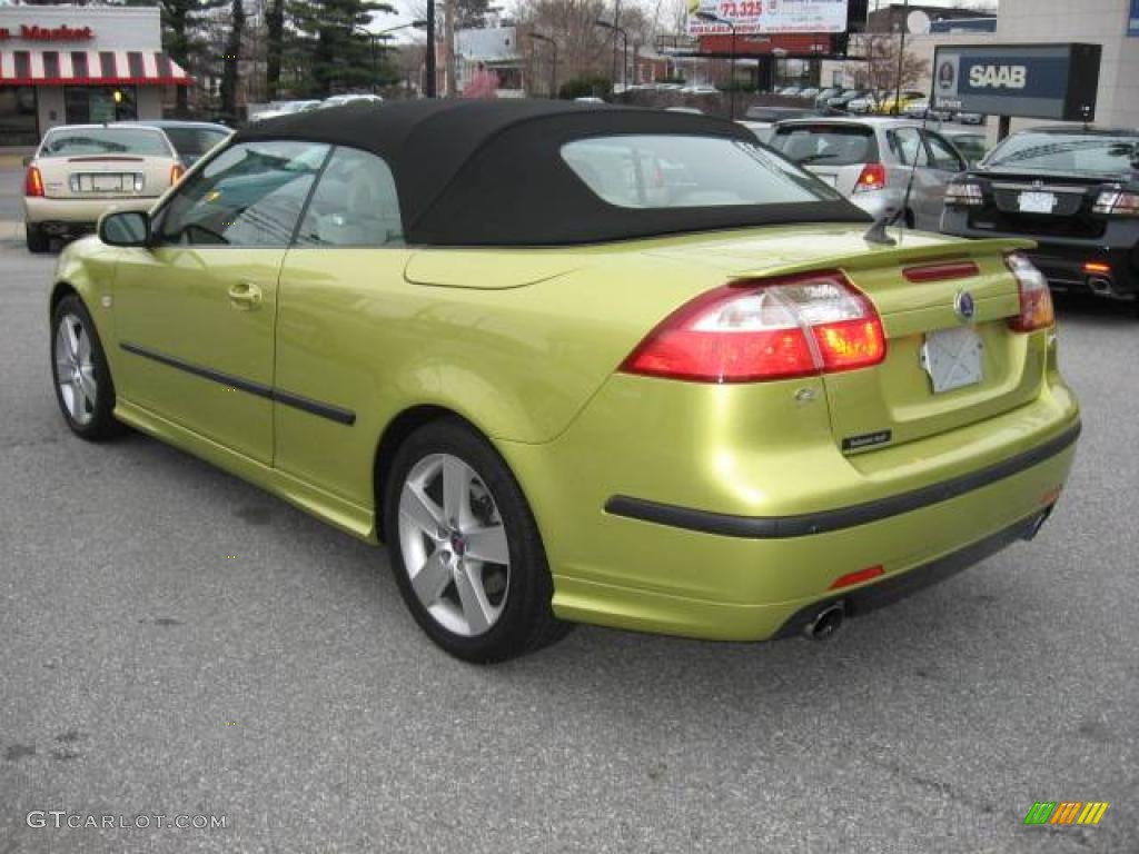 2006 9-3 Aero Convertible - Lime Yellow / Parchment photo #4