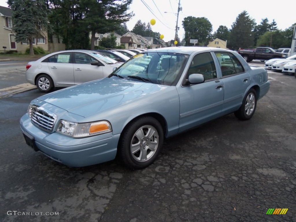 Light Ice Blue Metallic Ford Crown Victoria