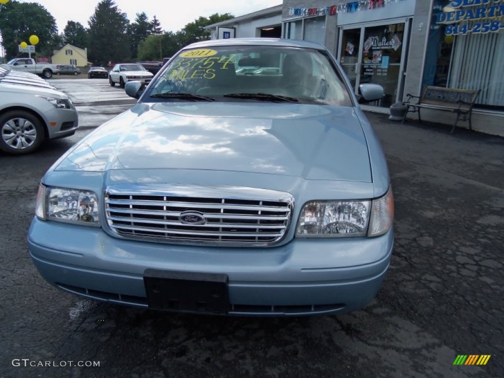 2011 Crown Victoria LX - Light Ice Blue Metallic / Light Camel photo #2