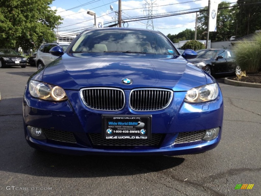 2007 3 Series 328xi Coupe - Montego Blue Metallic / Cream Beige photo #2